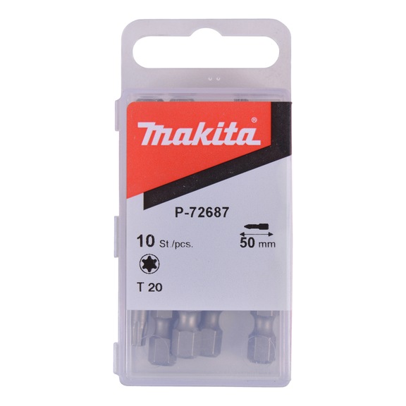 MAKITA bit T20 length 50 mm 10 pieces P-72687 - T-Bits