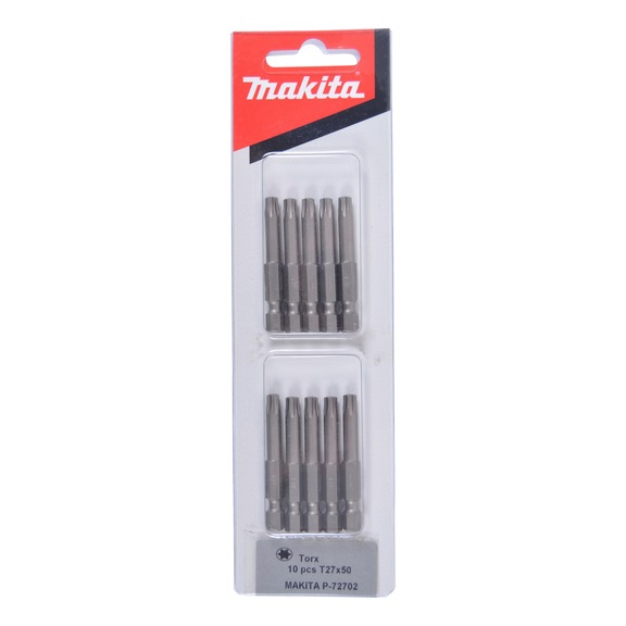 MAKITA bit T27 length 50mm 10 pieces P-72702 - T-Bits