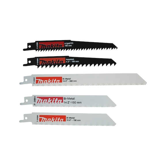 MAKITA Recipro saw blade set 5-piece P-83967 - Reciprocating saw blade sets