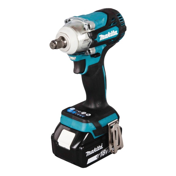 MAKITA cordless impact wrench 18V 420W 1/2 inch 330 Nm 3200 rpm DTW300TJX7 - Cordless impact wrench external square LXT 18V