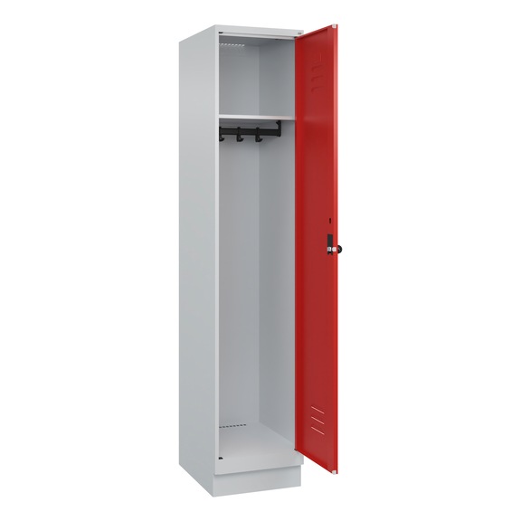 C+P CLASSIC PLUS locker, base, 1 compartment, 1,950x400x500 mm, RAL 7035/3020 - Classic PLUS locker
