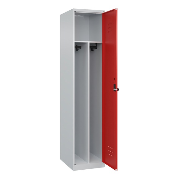 C+P CLASSIC PLUS locker, 1 compartment, 1,850x400x500 mm, RAL 7035/3020 - Classic PLUS locker