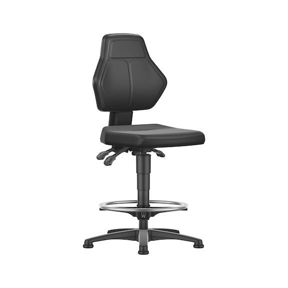 ATORN Work swivel chair with foot ring and floor glides, synthetic leather |PROMOTION - Draaibare werkstoel |AANBIEDING