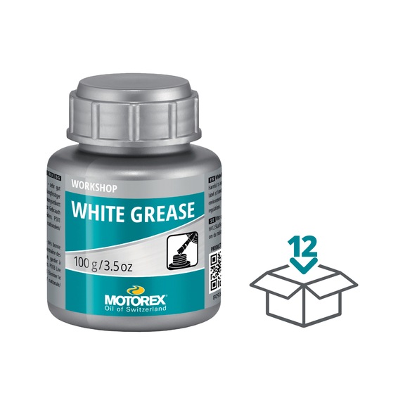 MOTOREX WHITE GREASE 12x 100 g - WHITE GREASE