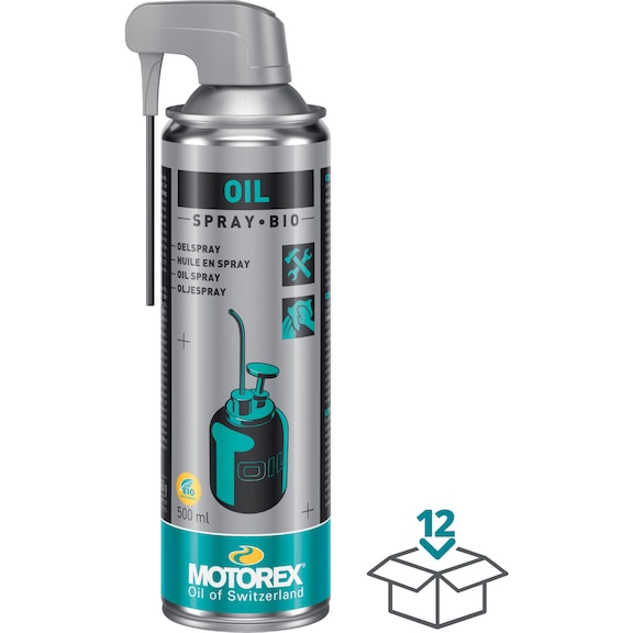 MOTOREX OIL SPRAY BIO 12x 500 ml - OIL SPRAY BIO