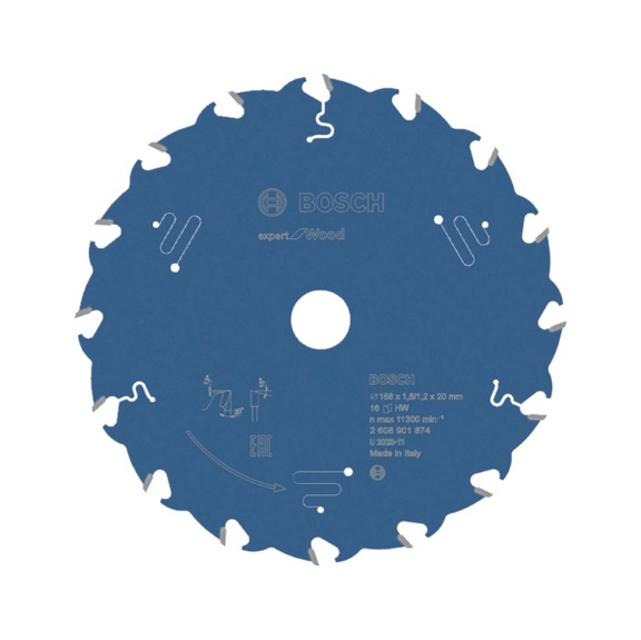 Circular saw blade Expert for Wood 168 x 20 x 1.8/1.2 mm T16 2608901874 - Saw blade (other)
