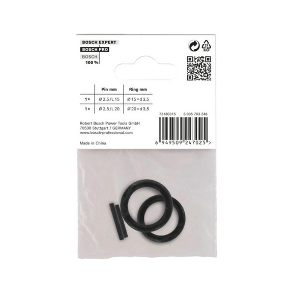 Set mit Haltering und Stift für PRO Impact Steckschlüsseleinsätze,3/8 4‑teilig - Innensechskant-Einsatz (Steckschlüssel)