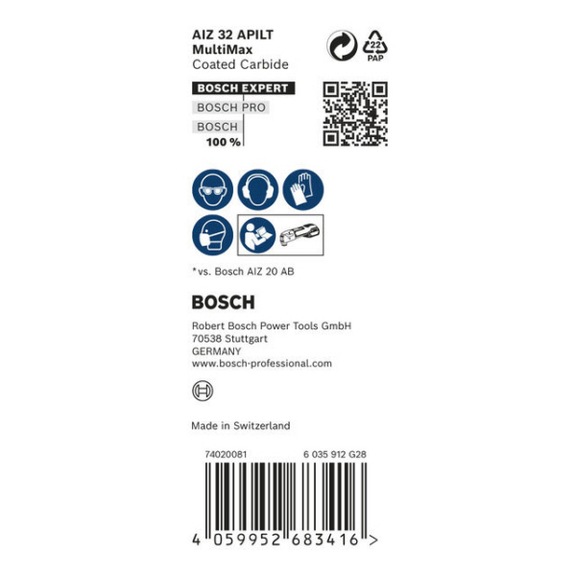 Saw blade for oscillating saw EXPERT MultiMax AIZ 32 APILT 10-piece 2608902396 - Saw blade (other)