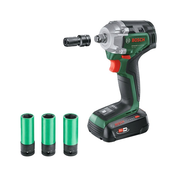 Cordless impact wrench UniversalImpactDrive 18V 3x socket wrench 0603980305 - Impact wrench (cordless)