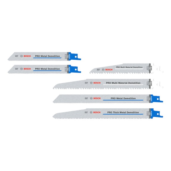 Reciprocating saw blade PRO Demolition Set 6-piece BOSCH 2607011820 - Saw blade for reciprocating saw