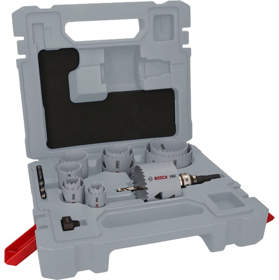 Hole saw PRO Multi Material Q-Lock holder set 15-piece BOSCH-No. 2608901549 - Hole saw set