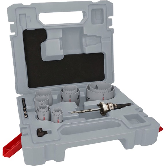 Hole saw PRO Multi Material Q-Lock holder set 10-piece BOSCH-No. 2608901550 - Hole saw set
