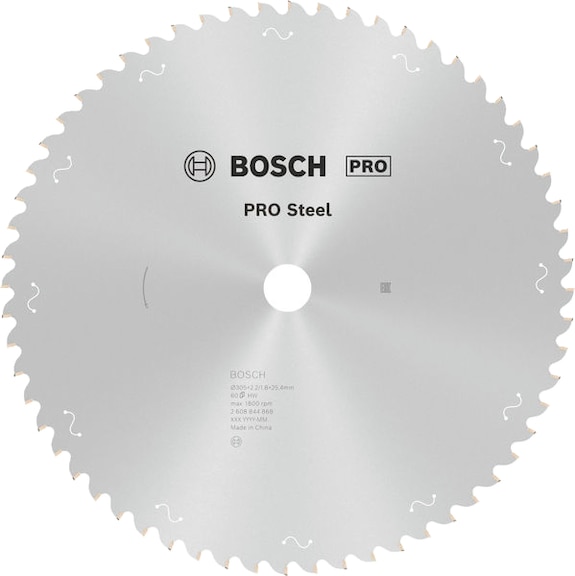 Kreissägeblatt PRO Steel 305&nbsp;x&nbsp;2,2&nbsp;x&nbsp;25,4&nbsp;mm T60 BOSCH-Nr. 2608844868 - Kreissägeblatt (-Maschinen)