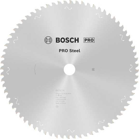 Kreissägeblatt PRO Steel 305&nbsp;x&nbsp;2,2&nbsp;x&nbsp;25,4&nbsp;mm T72 BOSCH-Nr. 2608844869 - Kreissägeblatt (-Maschinen)