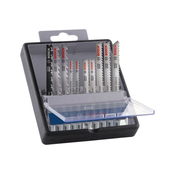 Jigsaw blade PRO Hardwood and Laminate Set 83 mm 10-piece BOSCH 2607011941 - Saw blade for jigsaw