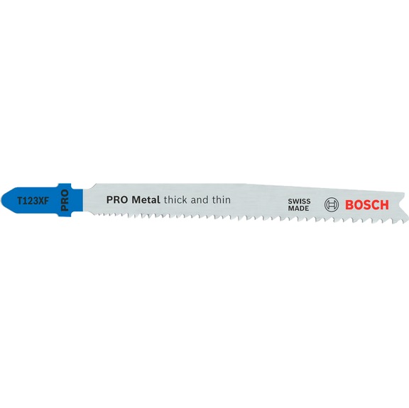 Stichsägeblatt PRO Metal thick and thin T123XF100&nbsp;mm 2-teilig BOSCH 2608655100 - Sägeblatt für Stichsäge