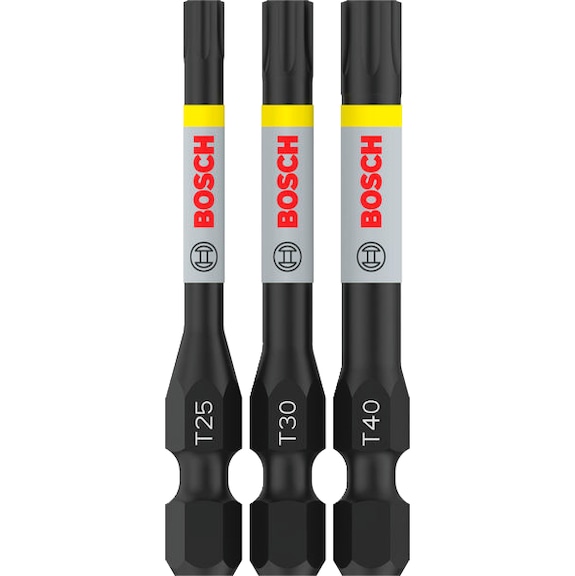 Bit set PRO T Impact T25 T30 T40 55 mm 3-piece BOSCH 2608521U55 - Screwdriver bit (assortment)