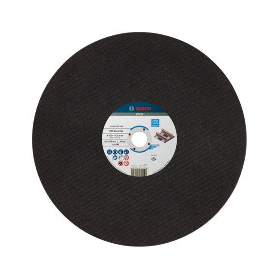 Cut-off wheel PRO Rail 355x4x25.4 mm BOSCH 2608601339 - Abrasive made of bonded abrasive with bore or thread