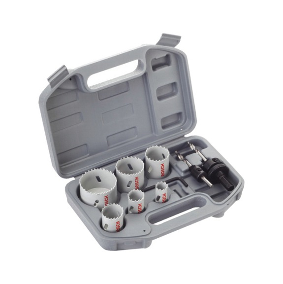 9-piece HSS bi-metal hole saw set for electricians 20-68 mm 2608580868 - Insert tool