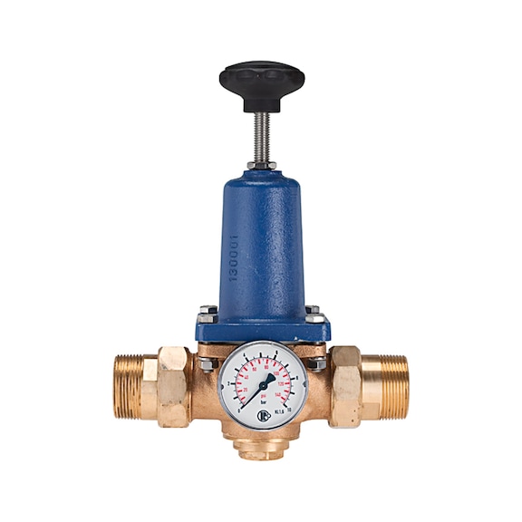 Pressure regulator for drinking water without DVGW with pressure gauge 101354 - Pressure regulator for water
