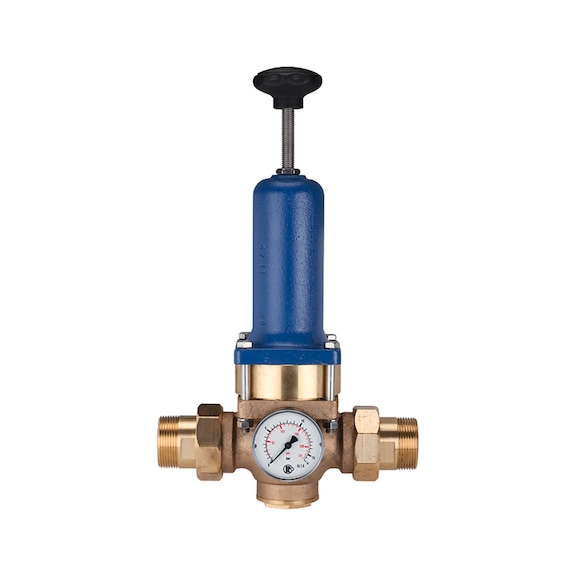 Pressure regulator for drinking water without DVGW with pressure gauge 101331 - Pressure regulator for water