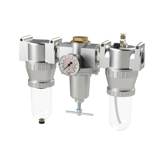 Three-piece standard maintenance unit with polycarbonate container 101071 - Three-part maintenance unit (pneumatics)