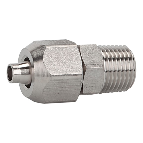 Gerade Einschraubverschraubung Außengewinde konisch Edelstahl 1.4404 110691 - Gerade Einschraubverschraubung (Pneumatik)