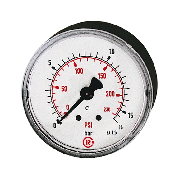 Standardmano plastic housing double scale bar/psi 101533 - Standard manometers with plastic housing