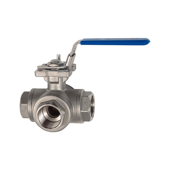 3-way ball valve L-bore stainless steel 1.4408 135920 - Ball valve (pneumatics)