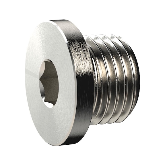 Hexagon socket screw with collar nickel-plated brass 136439 - Screw plug (pneumatics)