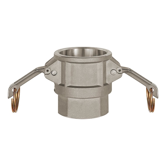 Kamlok-Schnellkupplungsdose mit Innengewinde Typ D Aluminium 108044 - Steckkupplung (Schlauch)