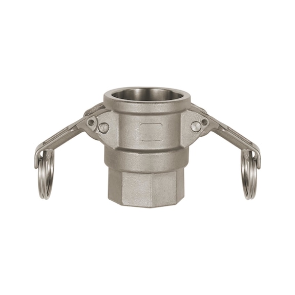 Kamlok quick coupling socket with female thread type D stainless steel 1.4401 108117 - Plug-in coupling (hose)
