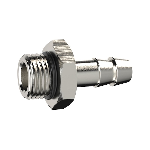 Screw-in hose nozzle O-ring nickel-plated brass 111478 - Screw-in hose nozzle (pneumatics)
