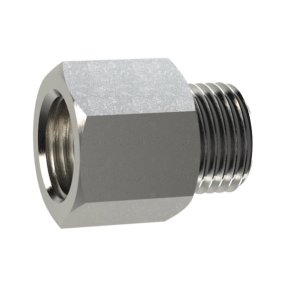 Verlängerungsstück kurz Messing vernickelt 111504 - Klemmringverschraubung (Pneumatik)