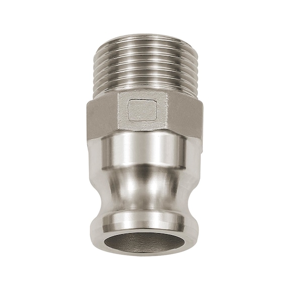 Kamlok quick coupling plug with external thread type F aluminium 108060 - Plug-in coupling (hose)