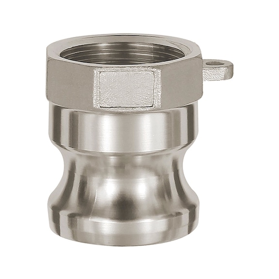 Kamlok quick coupling plug with internal thread type A stainless steel 1.4401 108142 - Plug-in coupling (hose)