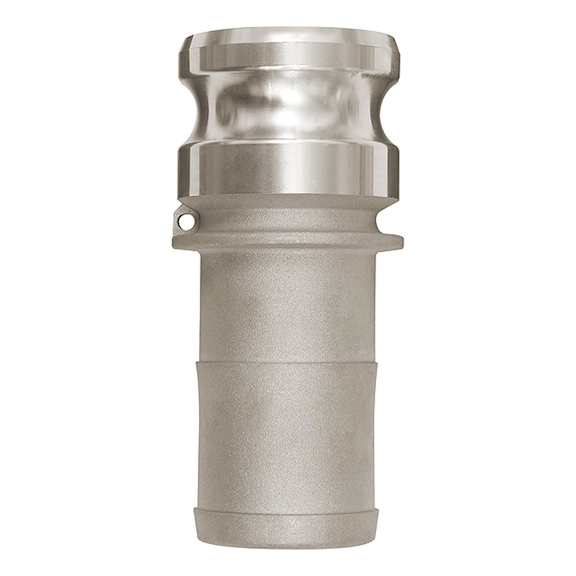 Kamlok-Schnellkupplungsstecker mit Tülle Typ E Alu 108078 - Steckkupplung (Schlauch)