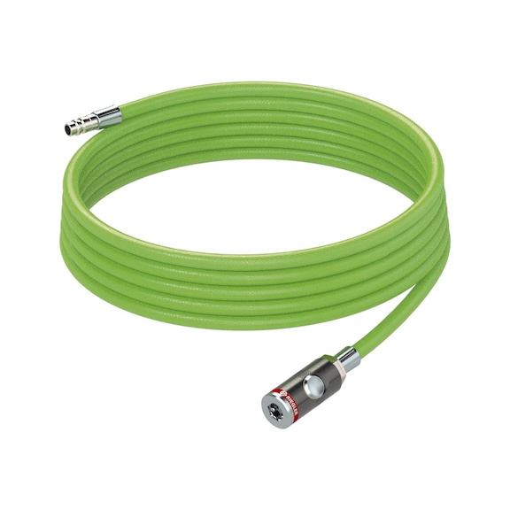 PVC-Gewebeschlauch-Set leuchtgrün Sicherheitskupplung Länge 5 m 113786 - Schlauch (Pneumatik, Sonstiges)