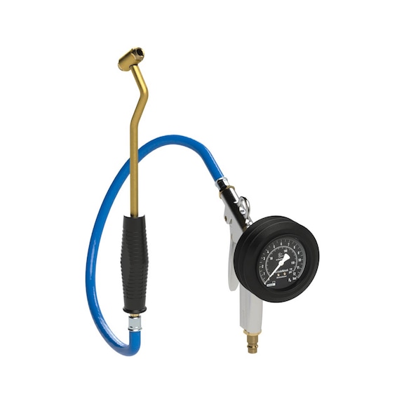 Hand-held tyre pressure gauge in pistol form with double-sided petrol station plug 114528 - Pressure gauge (hand-held)