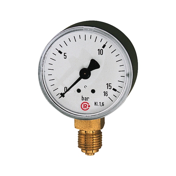 Standard pressure gauge with plastic case Single scale in bar 101684 - Standard manometers with plastic housing