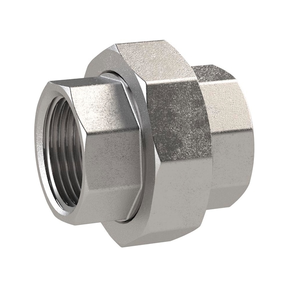 Detachable double threaded nipple flat sealing stainless steel 1.4408 118077 - Double nipple, double threaded nipple