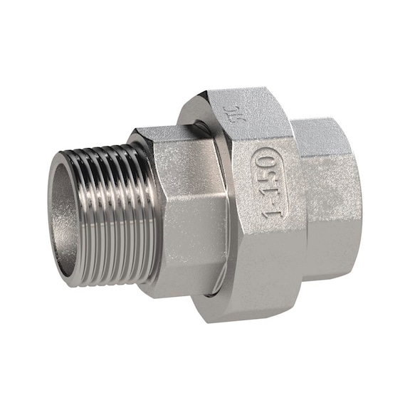 Detachable double nipple conical sealing stainless steel 1.4408 118093 - Double nipple, double threaded nipple