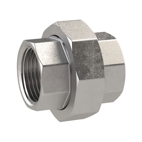 Detachable double threaded nipple flat sealing stainless steel 1.4408 118849 - Double nipple, double threaded nipple