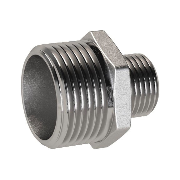 Double threaded nipple reducing stainless steel 1.4408 119312 - Double nipple, double threaded nipple