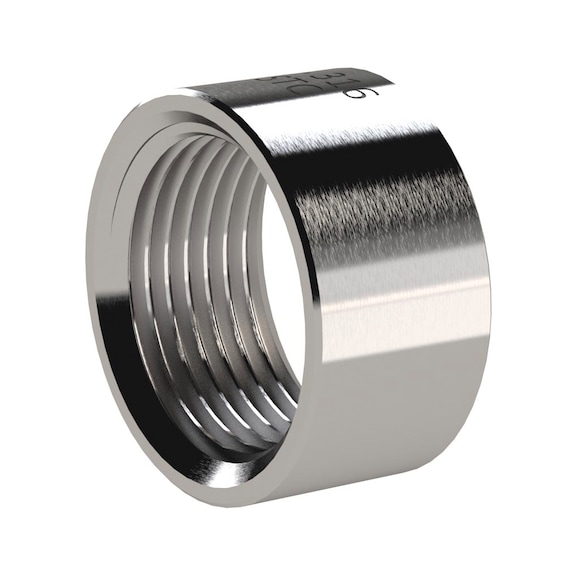 Socket round short stainless steel 14408 119384 - Collar (installation)