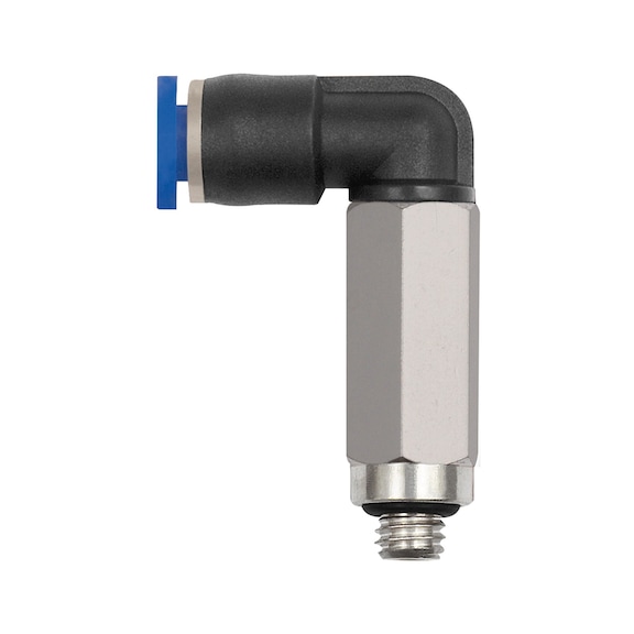 L-plug fitting Blue series mini Plastic Nickel-plated brass 148833 - Push-in L-fitting, push-in L-connection (pneumatics)