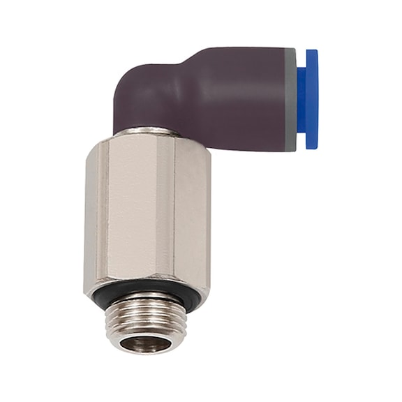 L-plug fitting Blue Series long rotatable 109314 - Push-in L-fitting, push-in L-connection (pneumatics)
