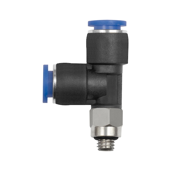 T-plug fitting Blue series mini L-shape rotatable 148859 - Push-in T-fitting, push-in T-connection (pneumatics)