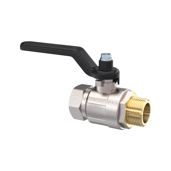 Ball valve with hand lever, black, standard version 129138 - Ball valve (pneumatics)
