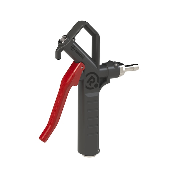Dosierbare Blaspistole Kunststoff ohne Düse oben anschließbar 129368 - Pressluftblaspistole